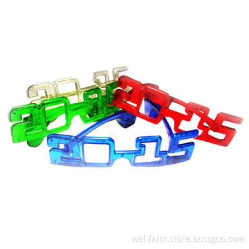 4x 2015 Flashing and Constant LED Light Glasses for New YearsNew
